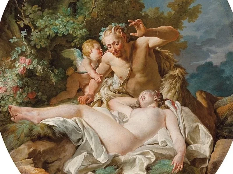 1732-Jean-Bernard Restout - Satiro che sorprende una ninfa - Collezione Resnick, Beverly Hills